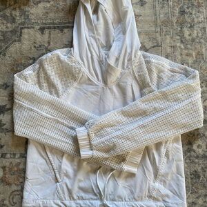 lululemon athletica White Mesh Hoodie